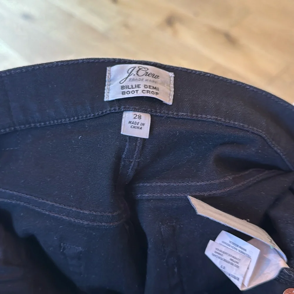 J. Crew Black Cropped Bootcut Jeans